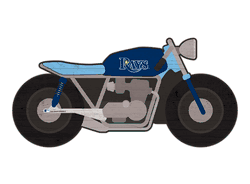 Tampa Bay Rays 12" Motorcycle Cutout Wood Sign