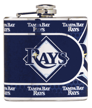 Tampa Bay Rays 6oz Stainless Steel Flask with Metallic Graphics