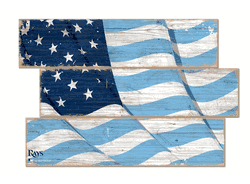 Tampa Bay Rays American Flag 3 Plank