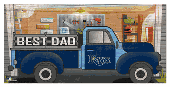 Tampa Bay Rays Best Dad Truck 6x12 Sign