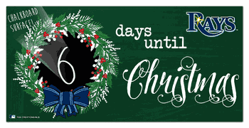 Tampa Bay Rays Chalk Christmas Countdown 6x12 Sign