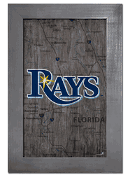 Tampa Bay Rays City Map 11x19 Sign