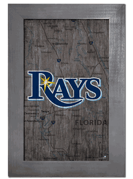 Tampa Bay Rays City Map 11x19 Sign