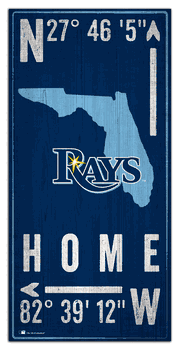 Tampa Bay Rays Coordinate 6x12 Sign