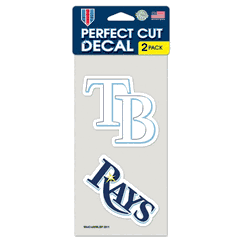 Tampa Bay Rays Decal 4x4 Die Cut Set of 2