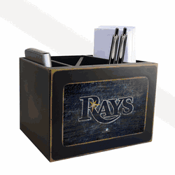 Tampa Bay Rays Distressed Desktop Organizer w/Team Color