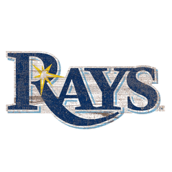 Tampa Bay Rays Distressed Logo Cutout Sign