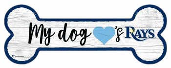 Tampa Bay Rays Dog Bone 6x12 Sign