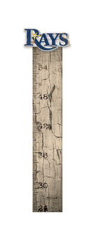 Tampa Bay Rays Growth Chart Sign 6x36
