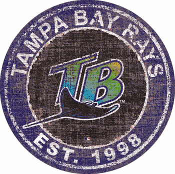 Tampa Bay Rays Heritage Logo Round Sign