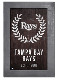 Tampa Bay Rays Laurel Wreath 11x19 Sign