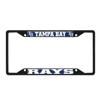 Tampa Bay Rays Metal License Plate Frame Black Finish