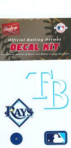 Tampa Bay Rays Official Rawlings Authentic Batting Helmet Decal Kit