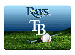 Tampa Bay Rays Pet Bowl Mat Team Color Baseball Size Large CO
