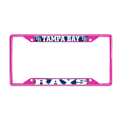 Tampa Bay Rays Pink Metal License Plate Frame - 6.25"x12.25"