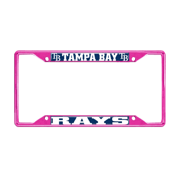 Tampa Bay Rays Pink Metal License Plate Frame - 6.25