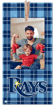 Tampa Bay Rays Plaid Clothespin 6x12 Sign