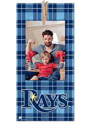 Tampa Bay Rays Plaid Clothespin 6x12 Sign