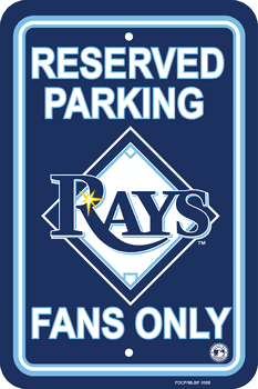 Tampa Bay Rays Plastic Parking Sign