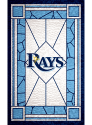 Tampa Bay Rays Stained Glass 11x19 Wood Sign