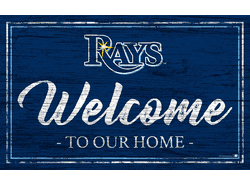 Tampa Bay Rays Team Color Welcome 11x19 Sign