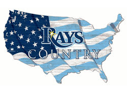 Tampa Bay Rays USA Shape Flag Cutout