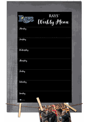 Tampa Bay Rays Weekly Chalkboard with frame & clothespins 11x19 Sign