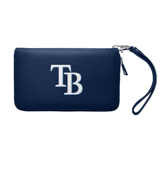 Tampa Bay Rays Zip Organizer Wallet Pebble Navy