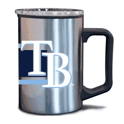 TB Rays 15oz Stripe Plastic Wall Stainless Mug
