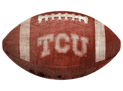 TCU Horned Frogs 12" Football Shaped Sign