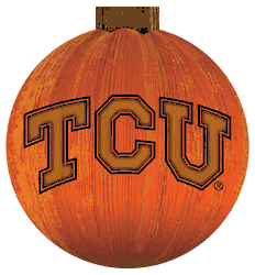 TCU Horned Frogs 12 in. Halloween Pumpkin Sign