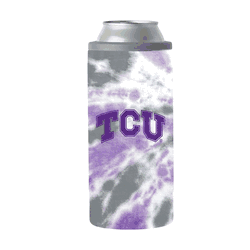 TCU Horned Frogs 12oz Tie Dye Slim Can Coolie