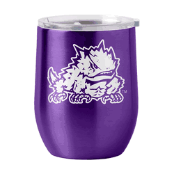 TCU Horned Frogs 16oz Gameday Stainless Curved Beverage