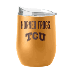 TCU Horned Frogs 16oz Huddle Powder Coat Curved Bev