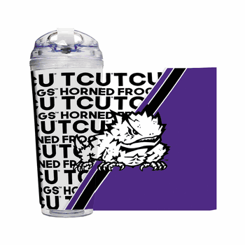 TCU Horned Frogs 24 Oz Hinged Lid Tumbler