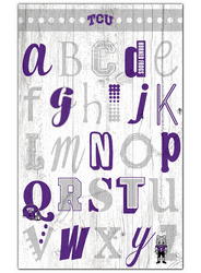 TCU Horned Frogs Alphabet 11x19 Sign