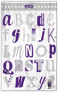 TCU Horned Frogs Alphabet 11x19 Sign