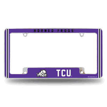 TCU Horned Frogs Alternate Design All Over Chrome Frame
