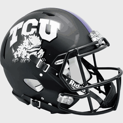 TCU Horned Frogs  Authentic Speed Full Size Football Helmet Matte Black