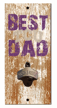 TCU Horned Frogs Best Dad Bottle Opener Wood Sign