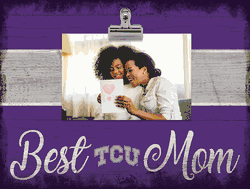 TCU Horned Frogs Best Mom with Stripe Clip Frame
