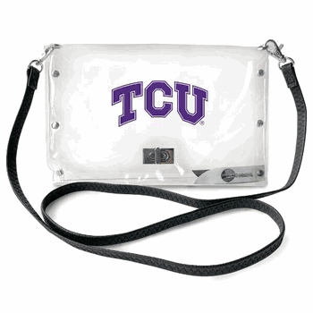 TCU Horned Frogs Clear Envelope Purse STRAP