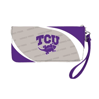 TCU Horned Frogs Curve Zip Organizer Wallet