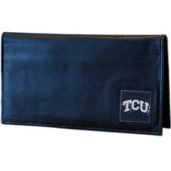 TCU Horned Frogs Deluxe Leather Checkbook Cover