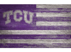 TCU Horned Frogs Distressed Flag 11x19