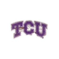 TCU Horned Frogs Distressed Logo Cutout Sign