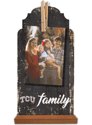 TCU Horned Frogs Family Clothespin 6x12