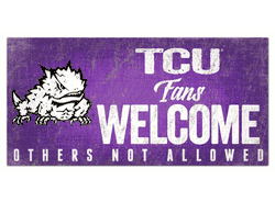 TCU Horned Frogs Fans Welcome Sign