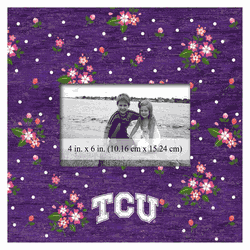 TCU Horned Frogs Floral 10x10 Frame