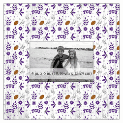 TCU Horned Frogs Floral Pattern 10x10 Frame
